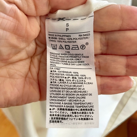 Banana Republic NWT Cream with black polka dots sheer dress.  Size small. - Picture 4 of 6